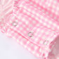4th of July Plaid Baby Romper Bow Ruffle