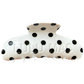 LULU MAC HAIR CLIPS White/Black Dot