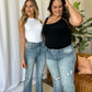 Judy Blue Medium Rise Tummy Control Destroy Flare