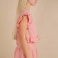Ruffled Top & Shorts Set