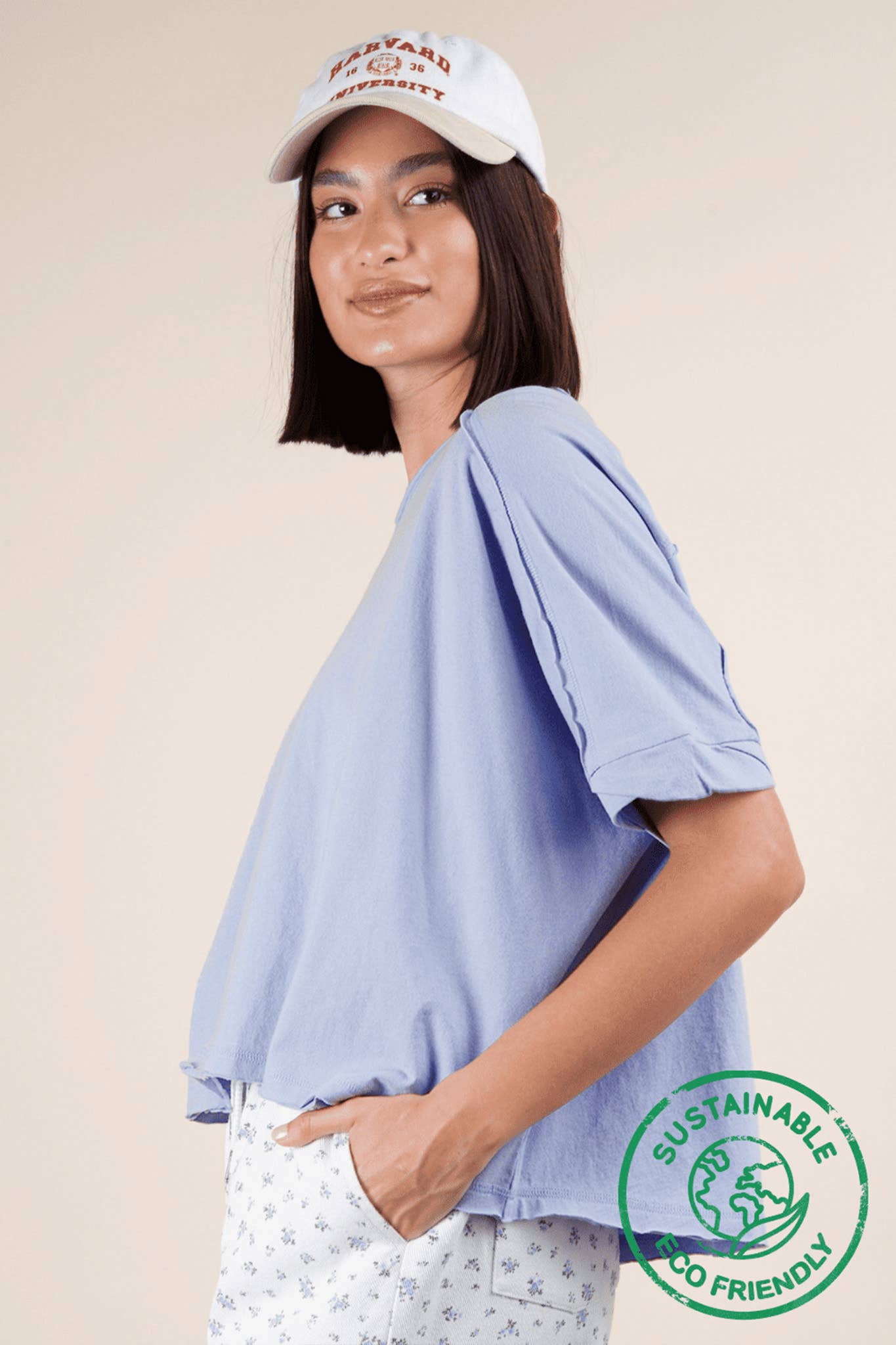 ECO Oversized Crop Comfy Knit Top