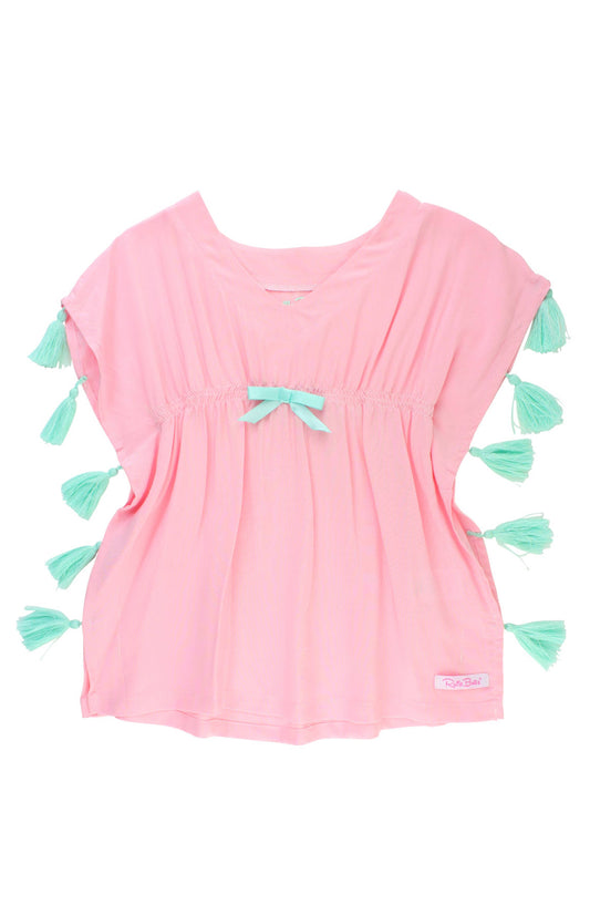 Girls Pink Kaftan Cover-Up