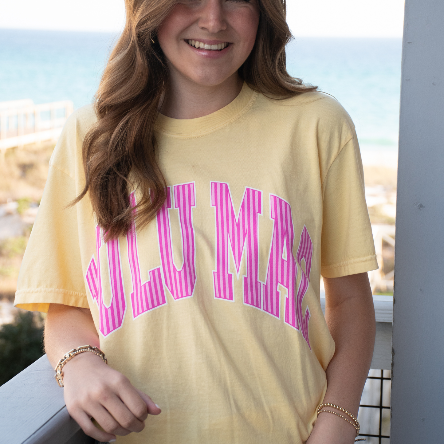 Lulu Mac Tee - Stripe/Butter