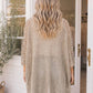 Open Weave V-Neck Batwing Sweater