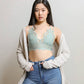 Padded Crochet Lace Longline Bralette