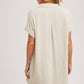 BUTTON UP SHIRT DRESS WITH POCKET