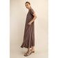 MINERAL WASHED COTTON MAXI DRESS