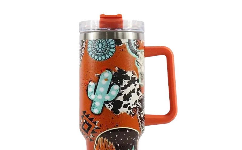Patterned Stainless Steel Mug 40oz - The Salty Mare