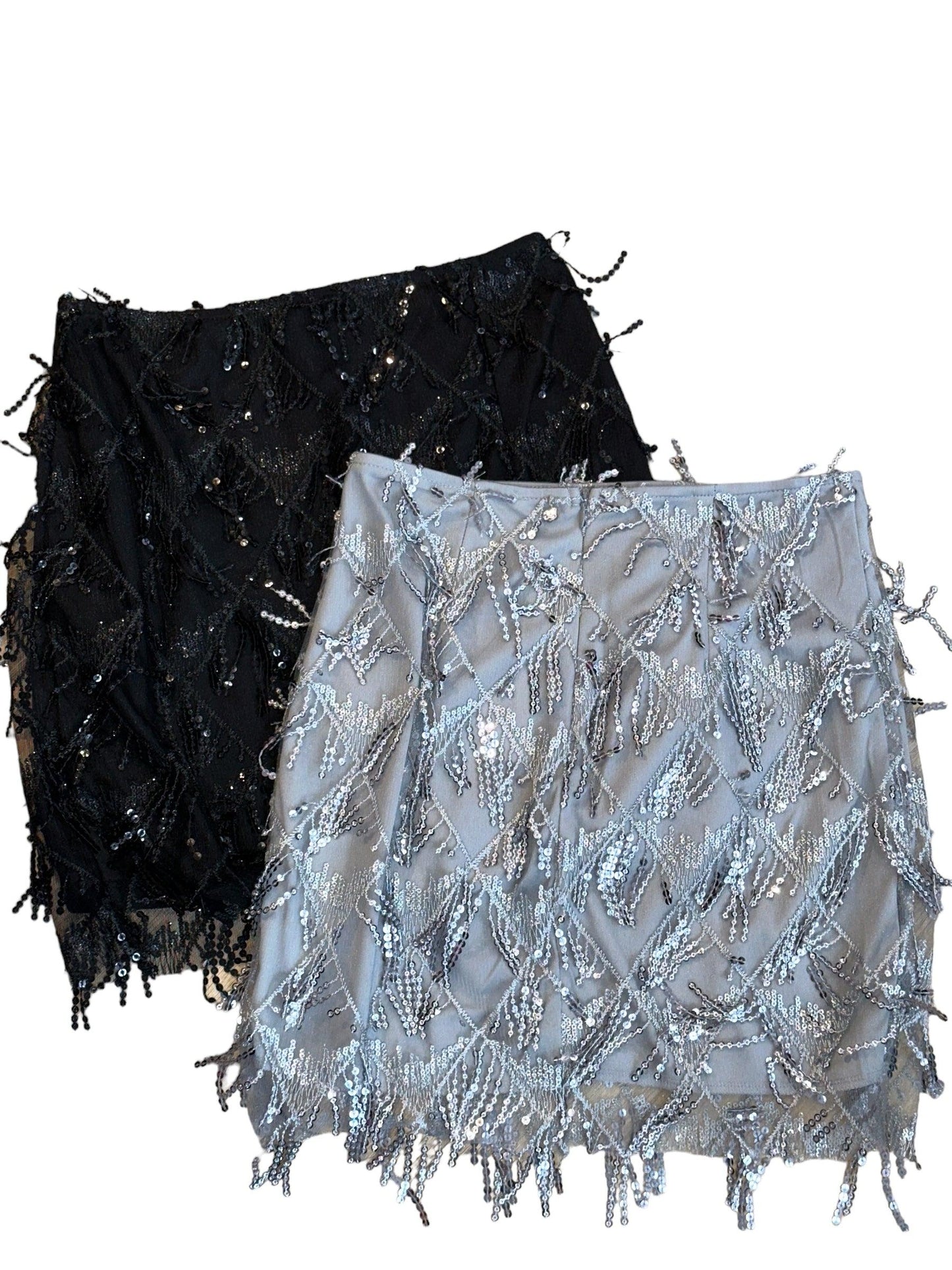 Sparkle Sequin Fringe Mini Skirt - The Salty Mare