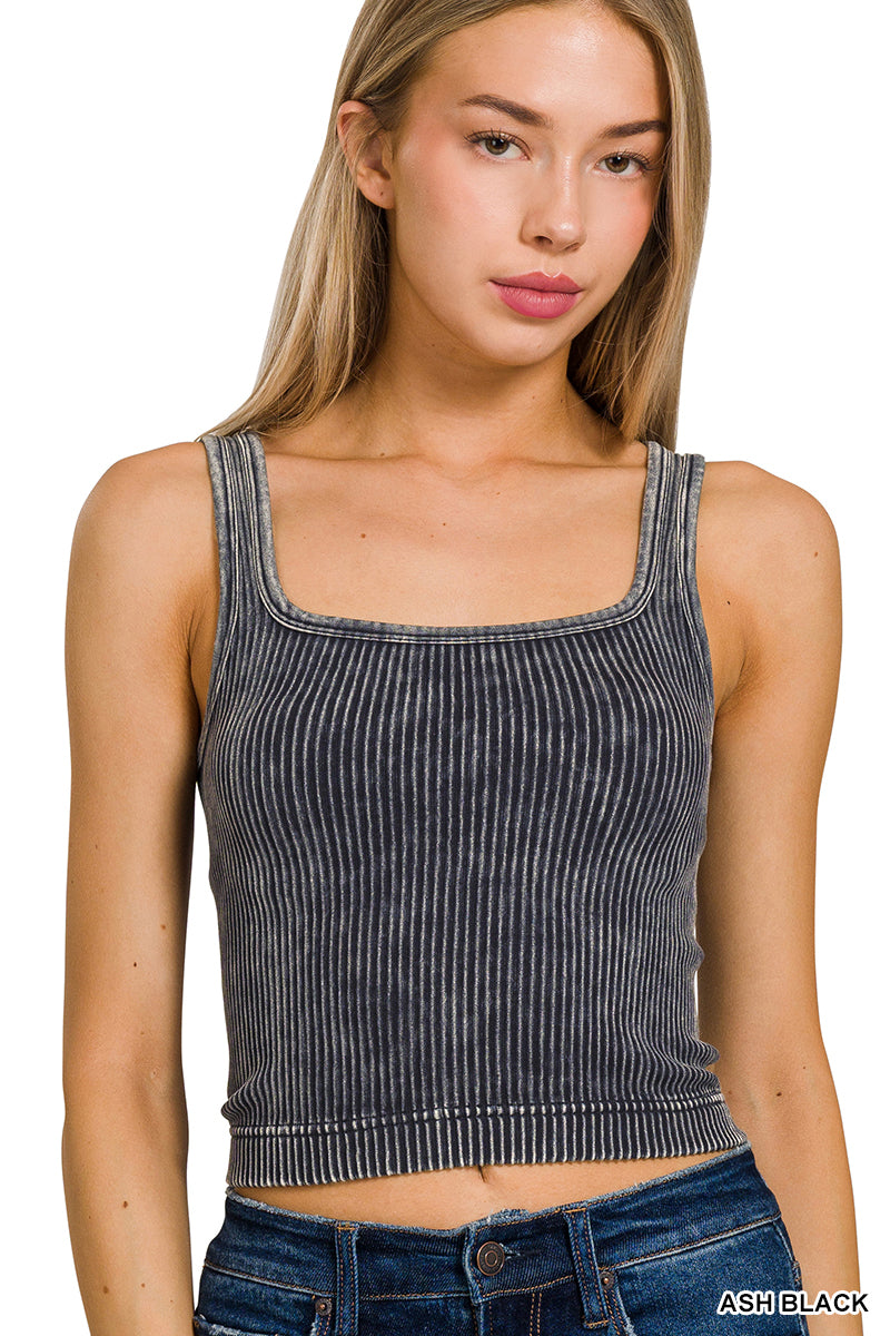 Kristin Reversible Cropped Tank - The Salty Mare