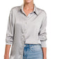 Sophia Satin Button Front Shirt - The Salty Mare
