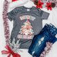 Merry Glitter Christmas Tee - The Salty Mare