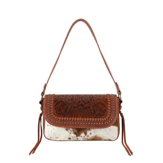 Trinity Ranch Hair On Vintage Tooled Bag - The Salty Mare