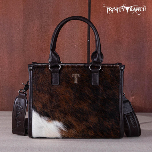 Trinity Ranch Cowhide C/C Crossbody Tote - The Salty Mare