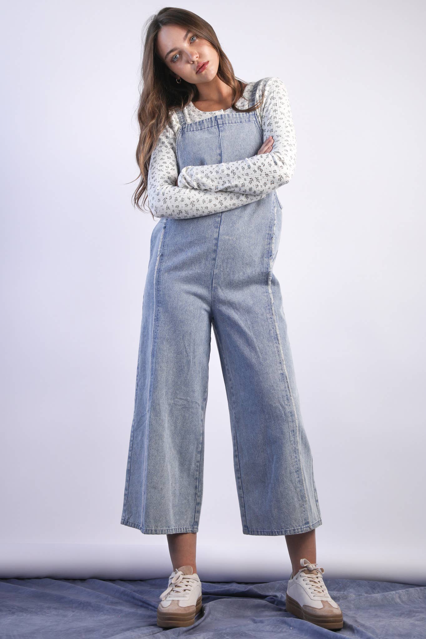 Frayed Denim Jumpsuit
