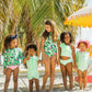 Spring Green Seersucker Swimsuit