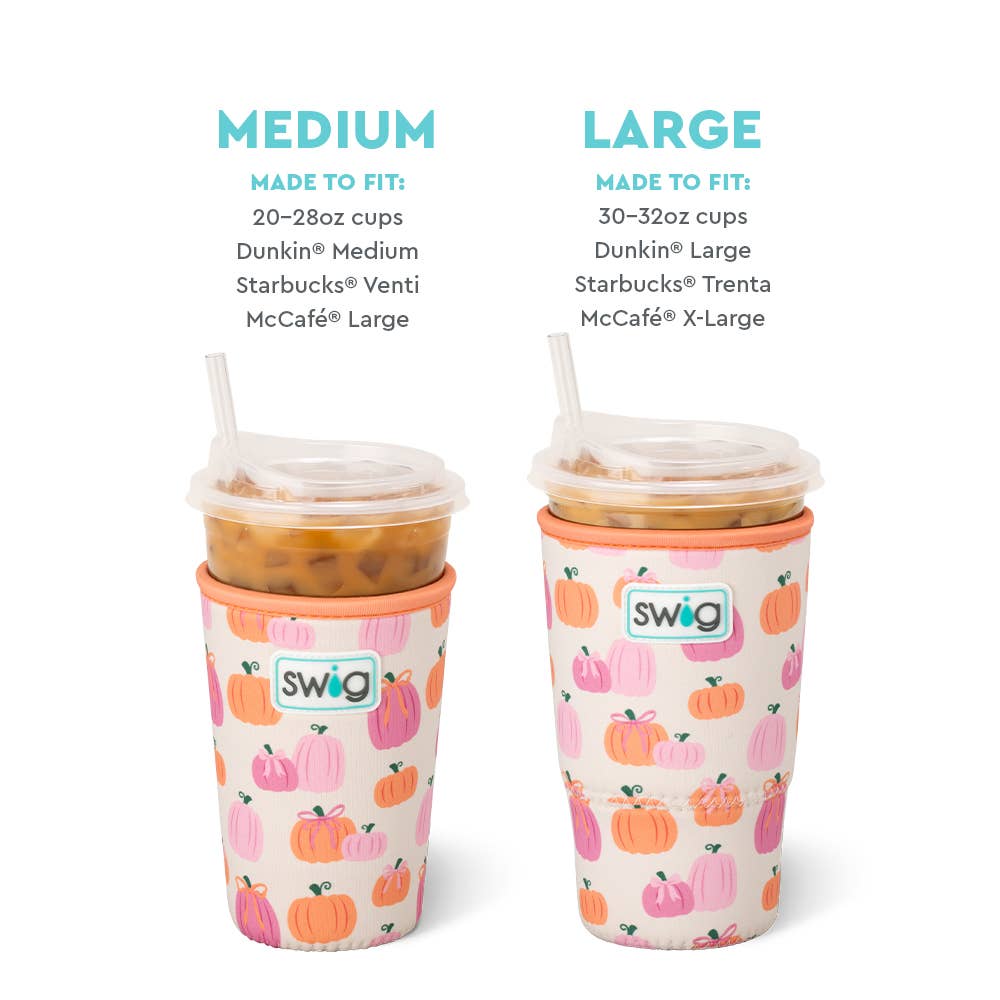 Pumpkins and Bows Iced Cup Coolie (Large)