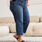 RFM Tummy Control High Waist Raw Hem Jeans