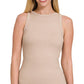 Ribbed Boat Neck Tank Top