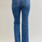 High Waisted Bootcut Double Button WB & Fray Hem