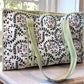 Camila Green Leaf Floral Tote Bag