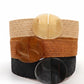 Woven Belt with Oversized Buckle