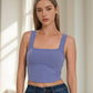 Cotton Square Neck Cropped Cami Top