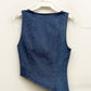 Asymmetrical Stretch Denim Top