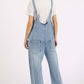 WASHED DENIM RELAXED FIT SLEEVELESS JUMPSUIT
