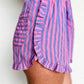 Striped Ruffled Hem Shorts