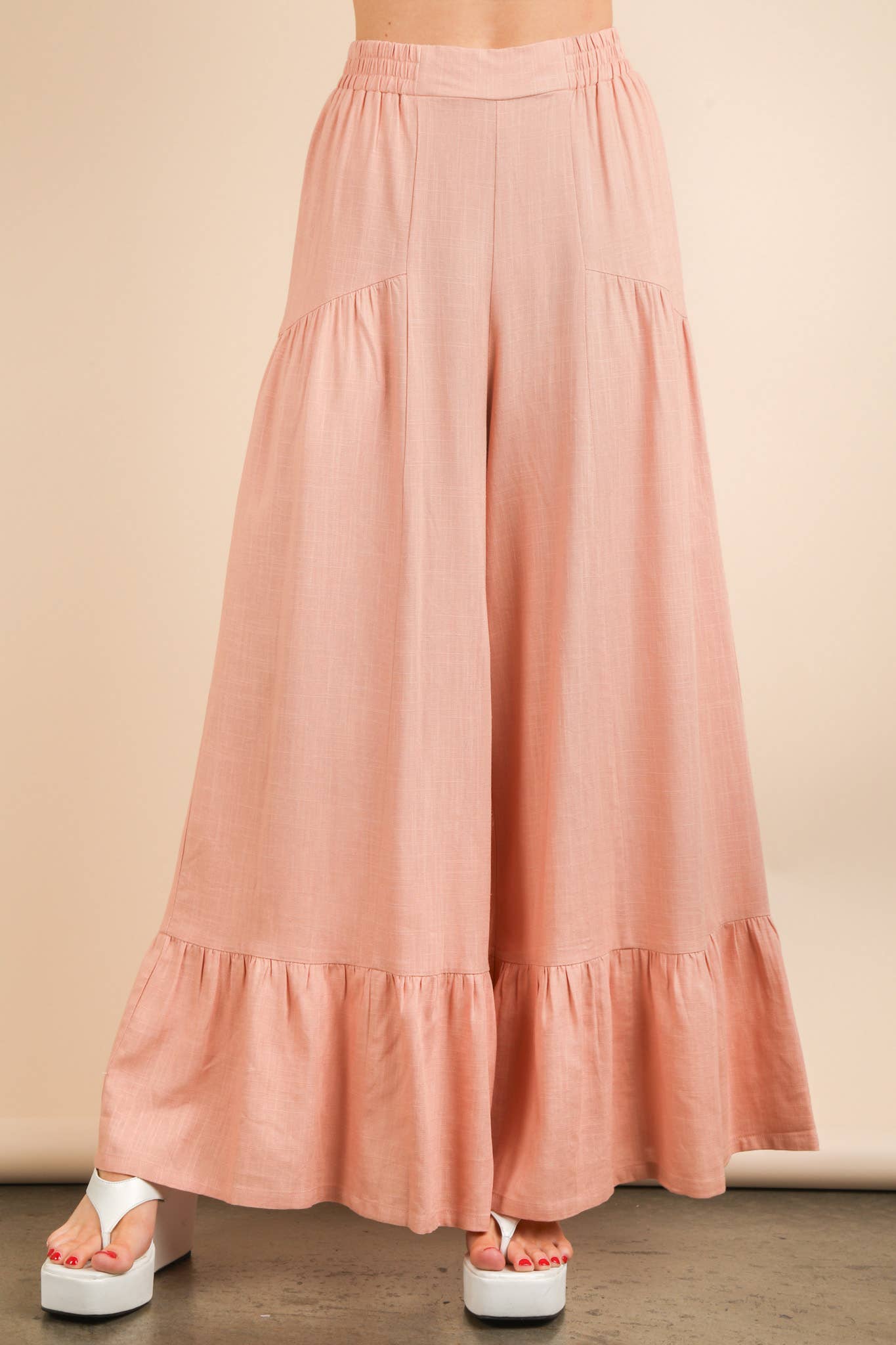 Pam Palazzo Elastic Waist Comfy Pants
