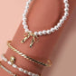 BOW PEARL BANGLE SET