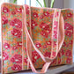 Golden Hour Pink Floral Tote Bag