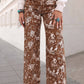 Western Printed Pockets Straight Jeans