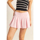 Biana Mid Rise Pleated Mini Skort