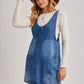 DENIM WASHED OVERALL POCKET DRESS