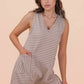 Striped Knit Romper