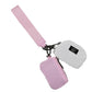 LULU MAC - Pink/White  Double Pouch Wristlets