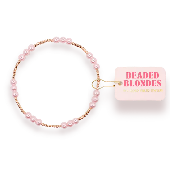 Pink ILY Bracelet in Gold