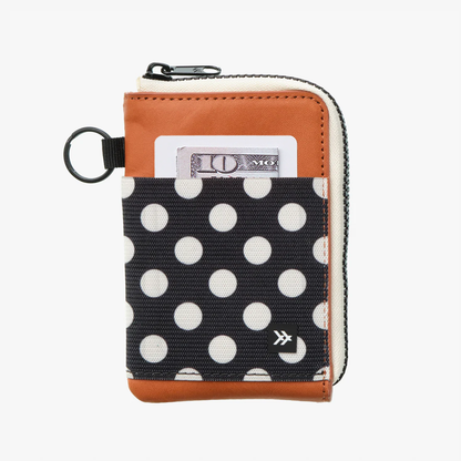 Polka Dot - Leather Zip Wallet