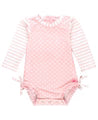 Polka Dot Rash Guard Swimsuit