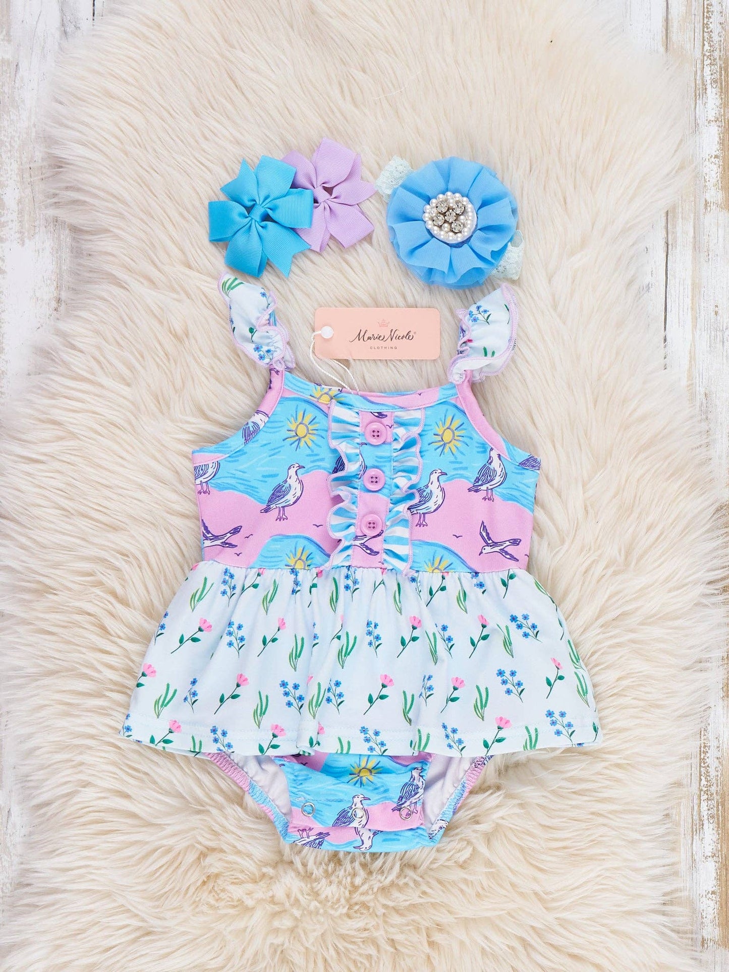 Flower Garden Ruffle Bubble Romper