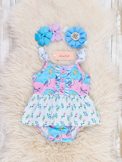 Flower Garden Ruffle Bubble Romper