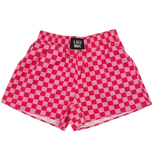 LULU MAC - PINK/PINK CHECK BOXERS