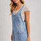 DENIM WASHED OVERALL POCKET DRESS