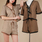 Wave Knit Top & Shorts Set