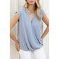 Wrap Drape Sleeveless Blouse