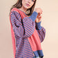 Oversized Striped Casual Knit Top