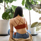 Padded Crochet Lace Longline Bralette