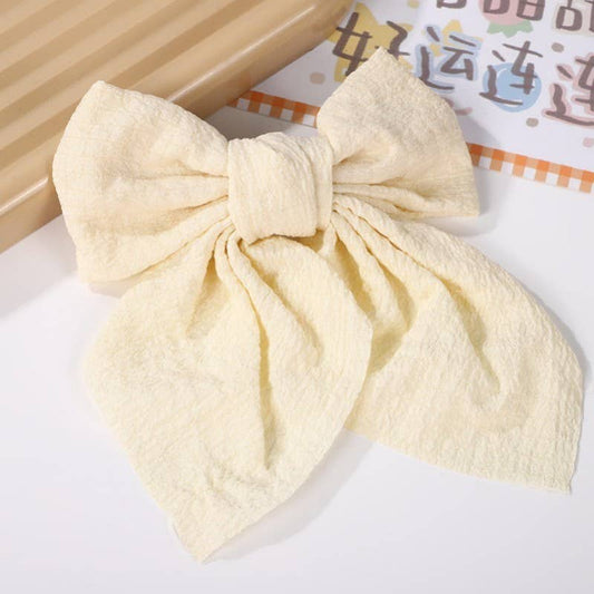 PRETTY DITSY ORGANZA BOW RIBBON HAIR CLIPS